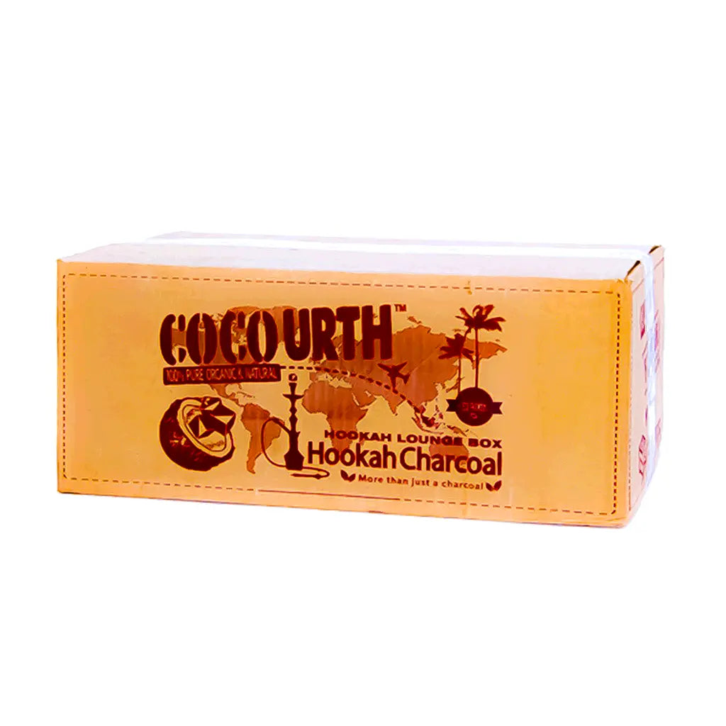 Hookah Coal Lounge Box (10 KG) by Cocourth - Flat sized charcoal