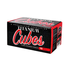 Hookahjohn Titanium Coconut Hookah Coals 72 Count Cubes