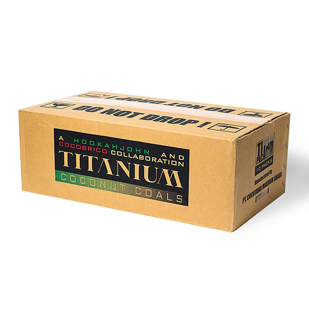 Titanium Flats Coals - Lounge Box 10KG - Coconut Charcoal | Oxide Hookah