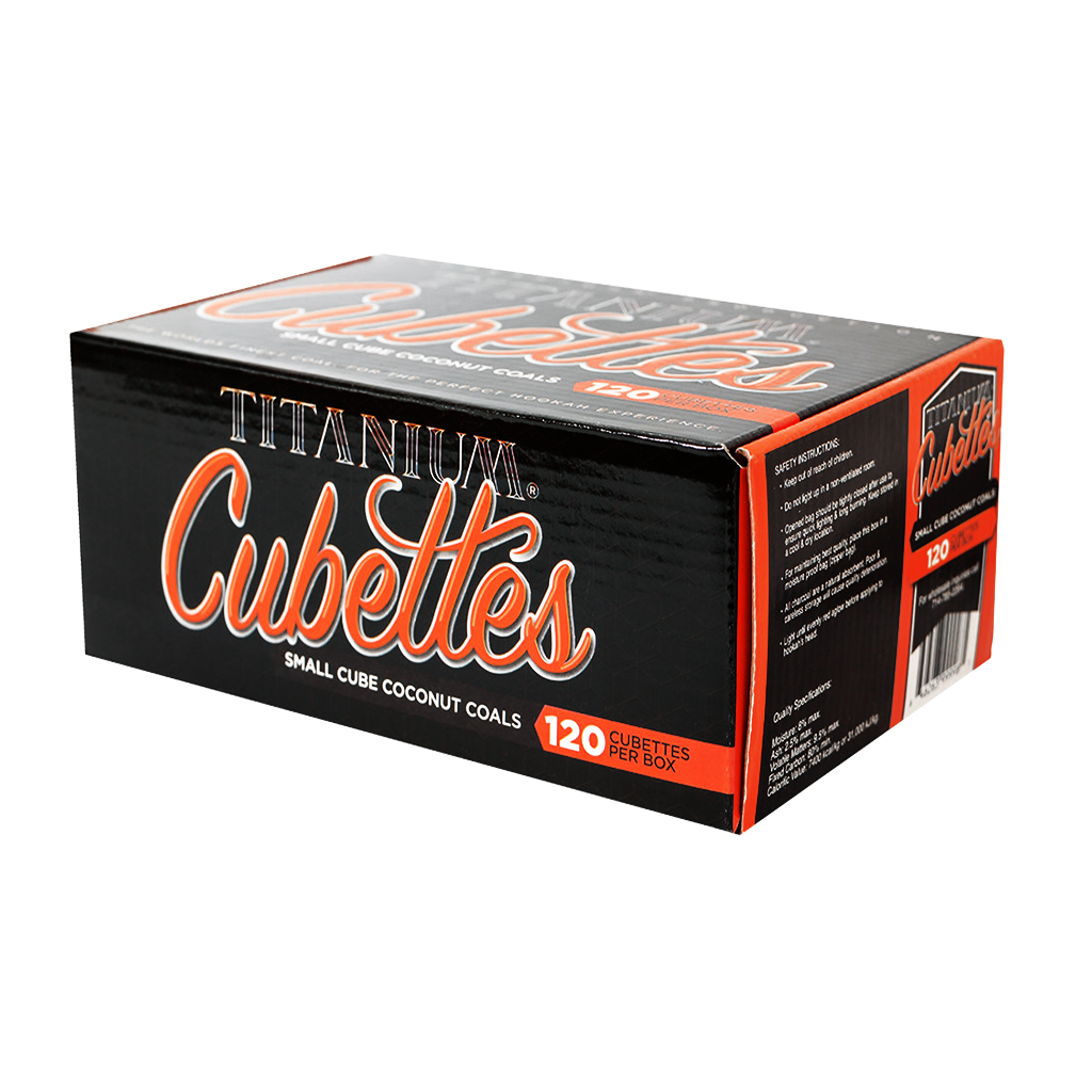 Titanium Cubettes - 120 Pieces Per 1 KG Box - Oxide Hookah