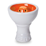 White And Orange Vortex Bowl